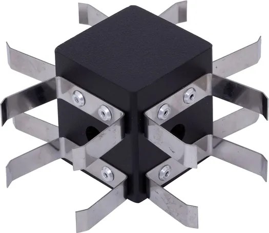 Juncao Quadrada X Preto Para Perfil Sem Iluminacao Fit40