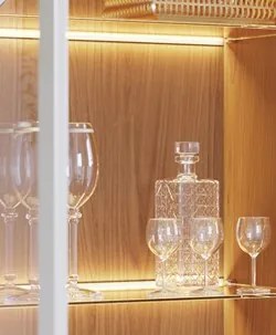 Sala de Jantar Cristaleira Tijuca e Buffet Vicky Com Espelho C05 Freij
