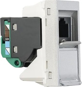 Módulo Tomada De Rede 8 Fios Rj45 Cinza Orion