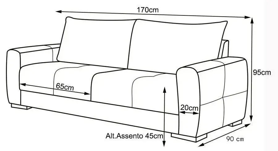 Sofá 2 Lugares 170cm Base Madeira York Linho Bege G28 - Gran Belo