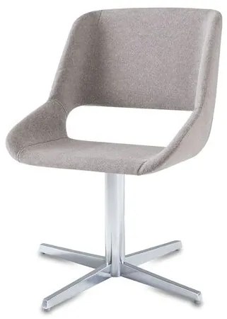 Cadeira Dife Assento Estofado Rustico Cru Base Fixa em Aluminio - 55881 Sun House
