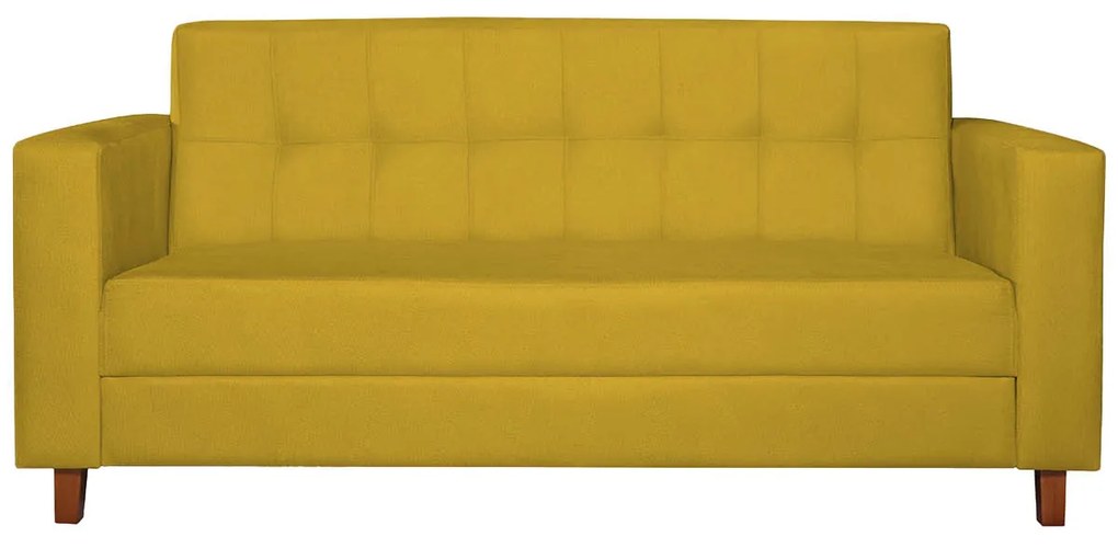 Kit Sofá 2 Lugares e 2 Poltronas Denver Suede Amarelo - ADJ Decor
