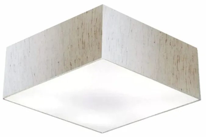 Plafon de Sobrepor Quadrado SP-3050 Cúpula Cor Linho Bege