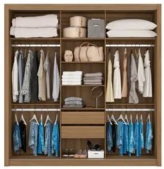 Guarda Roupa 3 Portas 2 Gavetas Residence D02 Amendola/Off White - Mpo