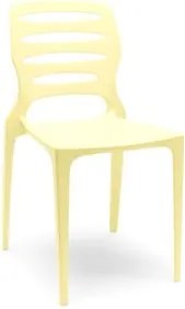 Cadeira Ville Amarelo Primavera Empilhável em Polipropileno Plaxmetal