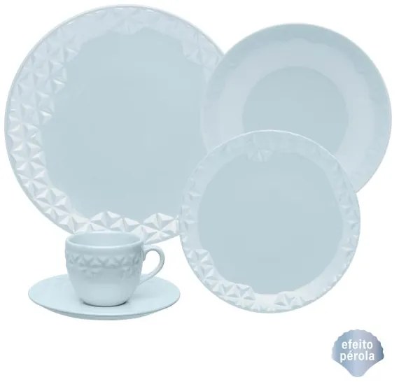 Aparelho de Jantar Porcelana Mia Cristal Oxford 30 Peças