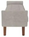 Puff Recamier Calçadeira 140cm Base Madeira Neville Z37 Linho Cru - Mp