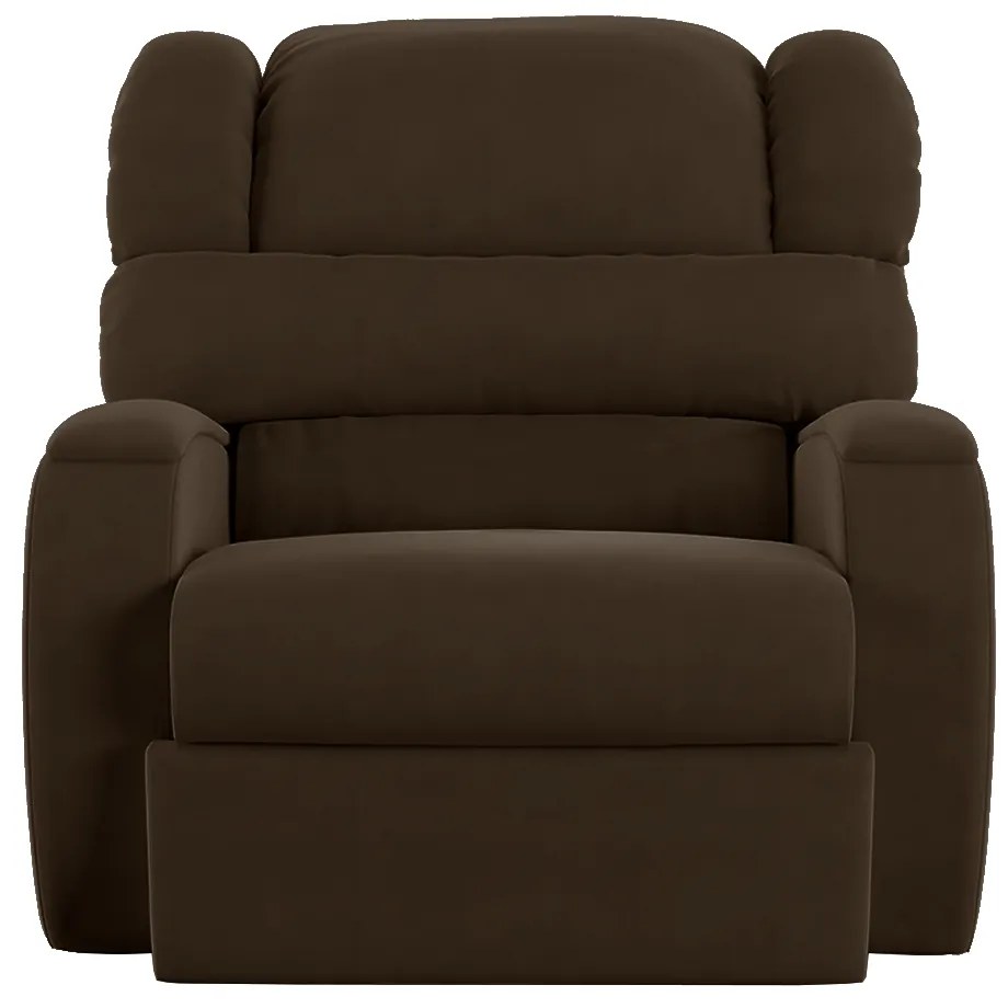 Poltrona do Papai Sala de Cinema Reclinável Kylie Manual Veludo Marrom G23