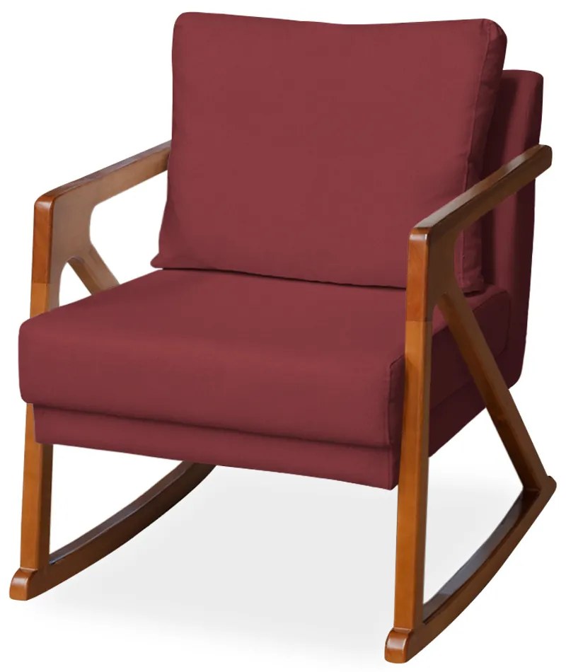 Poltrona Mona Amber Balanço Veludo Bordo