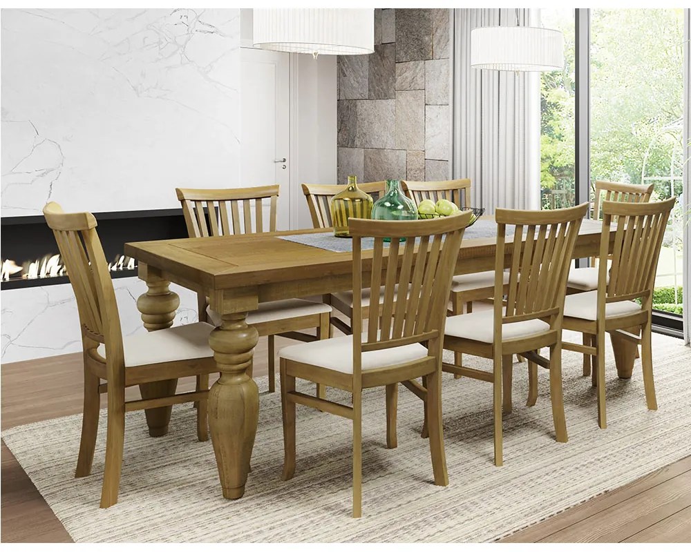 Conjunto de Jantar Flower com 8 Cadeiras Espanha