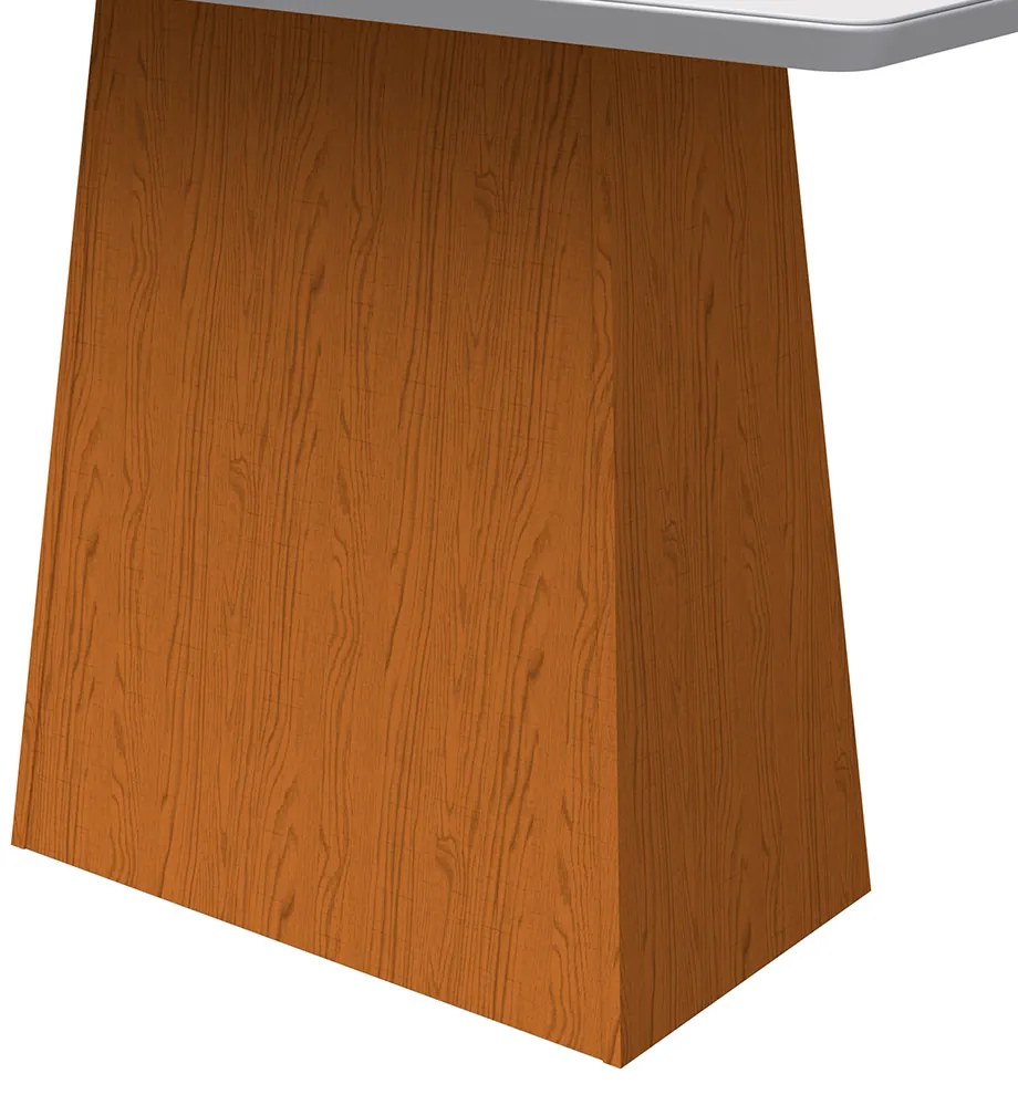 Mesa de Jantar Bella 120 cm Off White Base Ypê - D'Rossi