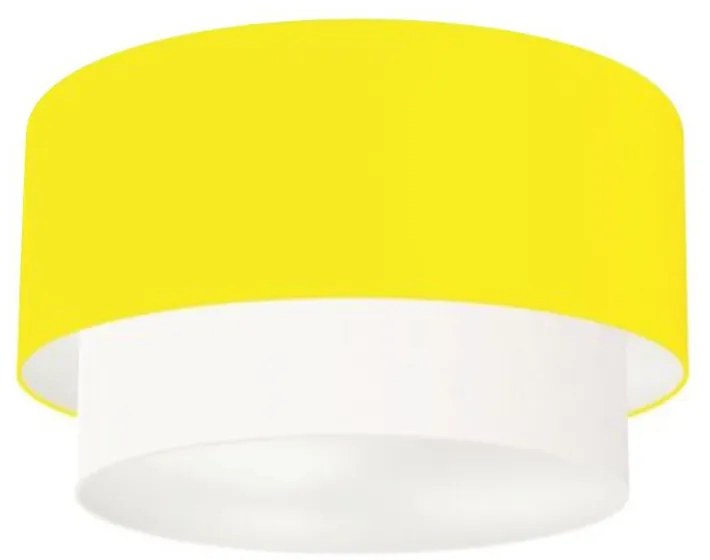 Plafon de Sobrepor Cilíndrico SP-3045 Cúpula Cor Amarelo Branco