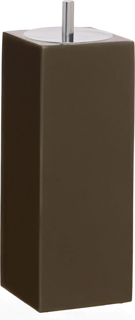 Porta Escova de Dentes Davos Resina Marrom Esverdeado - Cromado Cromado