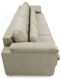 Sofá Retrátil 5 Lugares Para Sala 414cm Dijon Couro Creme S07 - Mpozen