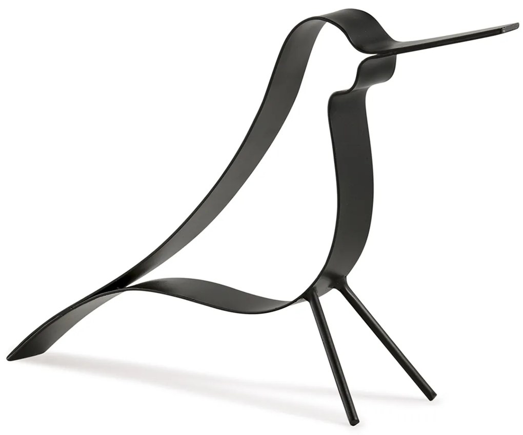 Escultura Decorativa Pássaro Em Metal Preto 15x16 Cm - D'Rossi