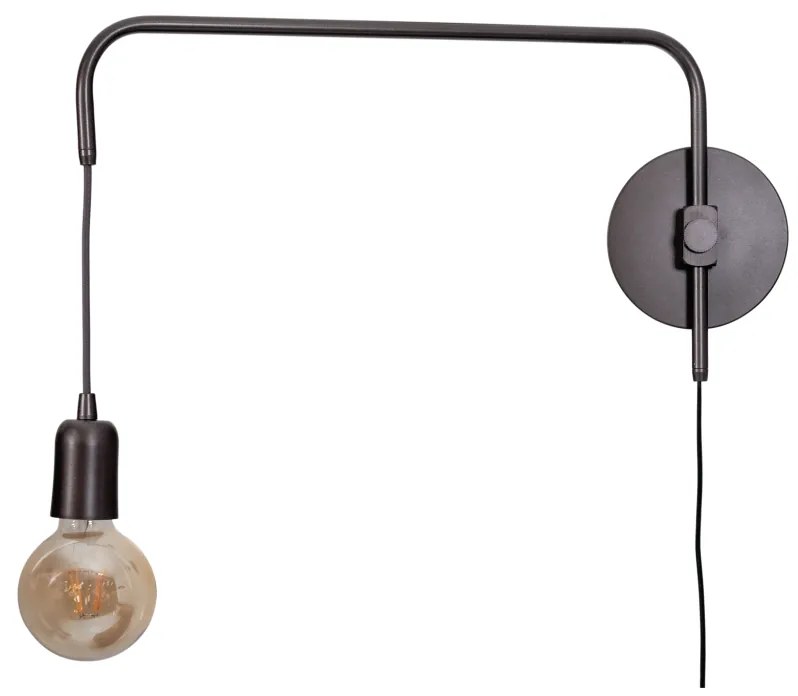 Arandela Lono 14X54,6X41,8Cm 1Xe27 Braço Haste Alumínio - Usina 25085/... (TT-M Titânio Metálico)