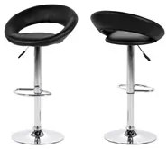 Kit 4 Banquetas Estofadas Lux com Regulagem a Gás Preto - Facthus