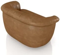 Sofá 2 Lugares 150cm Namoradeira Lykan Sintético Caramelo Z32 - Mpozen