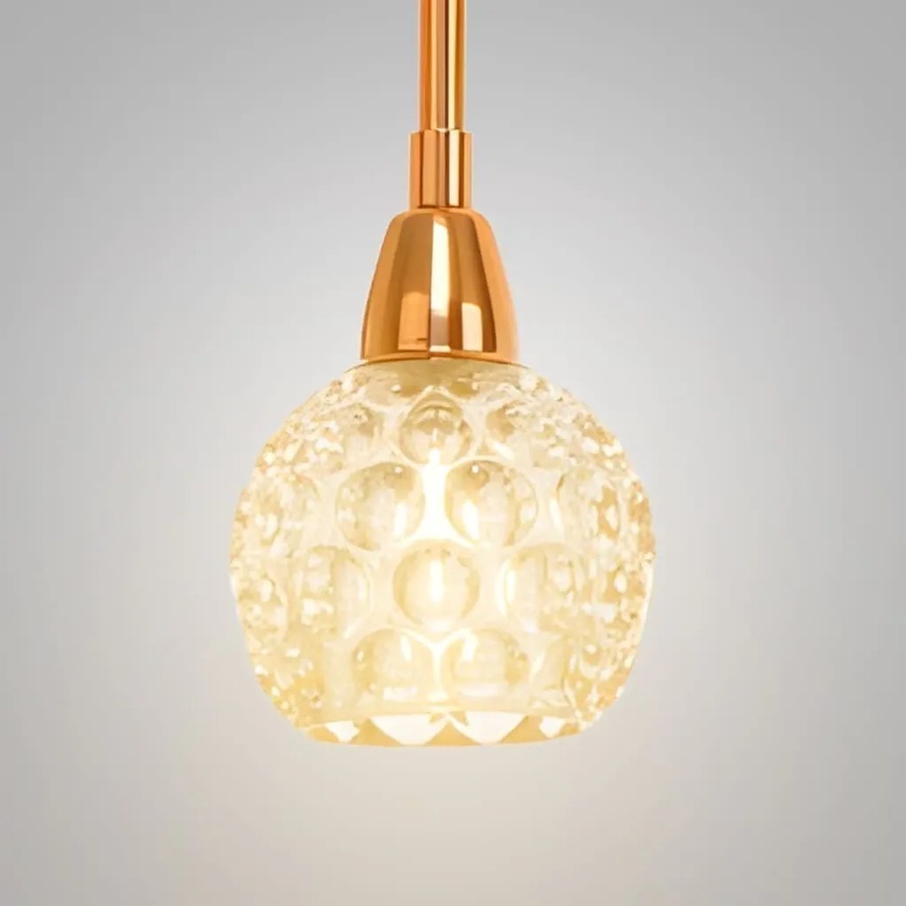 Pendente Bolinha Ø8X17Cm Metal E Vidro Cristal Ø8Cm 01Xg9 | Old Artisa... (CROMADO, CLEAR (TRANSPARENTE))