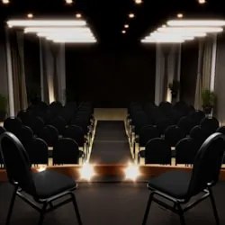 Kit 4 Cadeiras Hoteleiras Auditório Empilhável Linho Z33 Preto - Mpoze