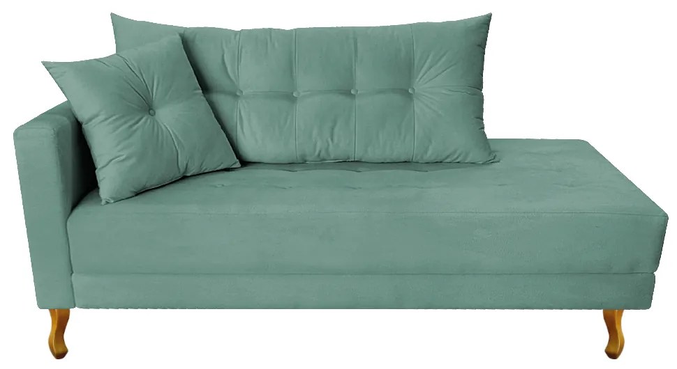 Recamier Azura 160 cm com Almofada Lado Direito Linho - ADJ Decor