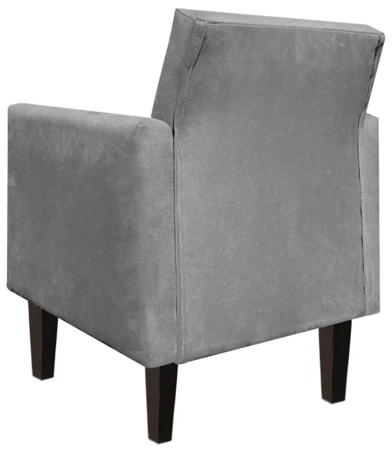 POLTRONA JADE SUEDE PES CHANFRADO TABACO - Grafite