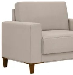 Sofá 3 Lugares 214cm Com 01 Poltrona Zaire Z32 Linho Areia     - Mpoze