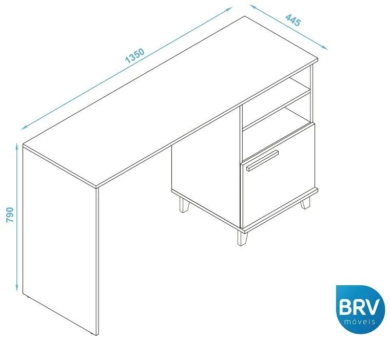 Mesa De Computador Escrivaninha Oslo Bc 67 - Branco/pinus