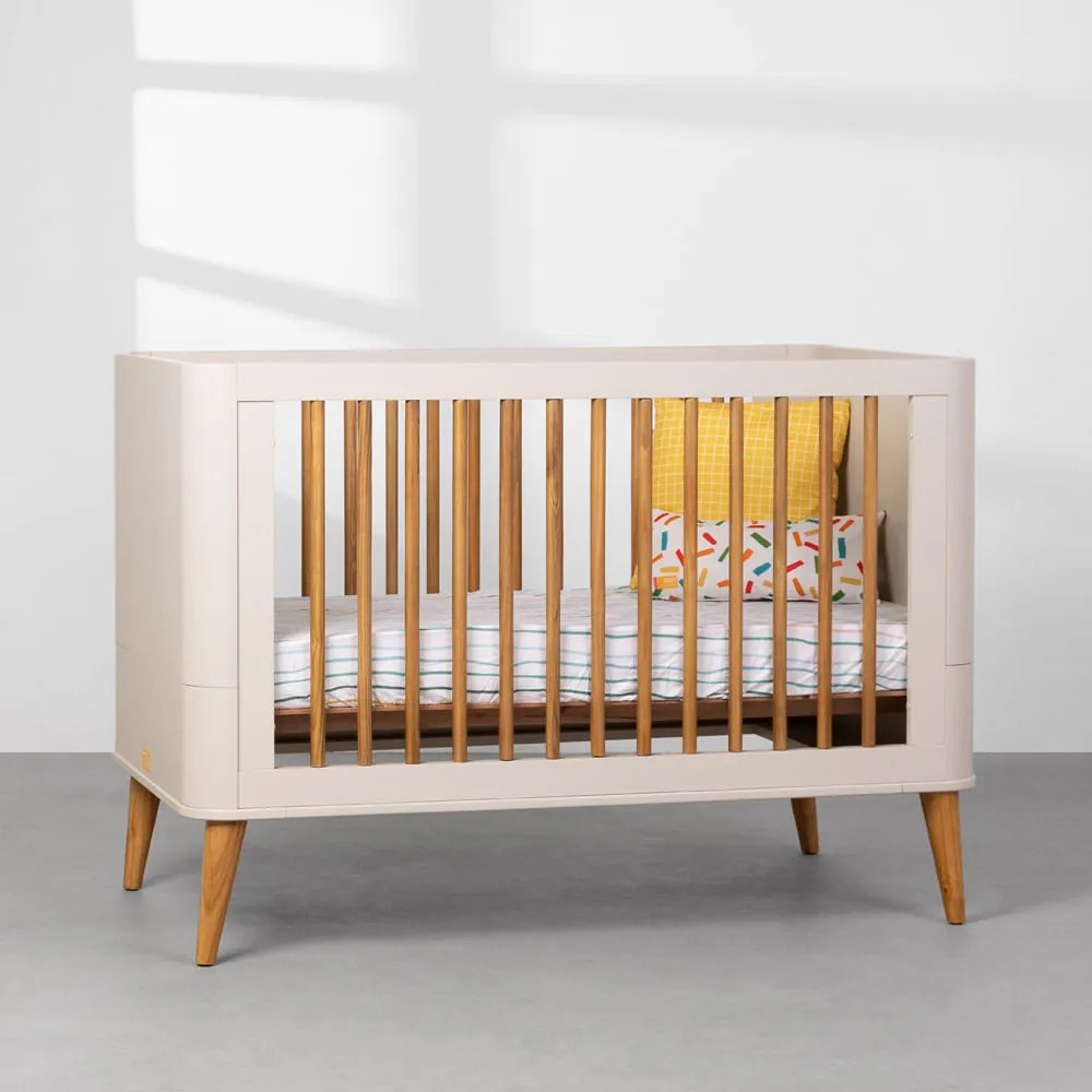 Berço Mini Cama Curvo Mila - Areia