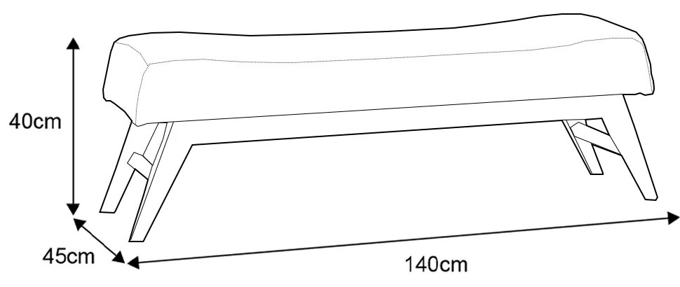 Recamier Decorativo 140cm Lionel Veludo Pés Madeira Verde/Imbuia G62 - Gran Belo