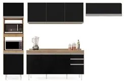 Armário de Cozinha Modulada 4 Peças CP11 Balcão com Tampo Castanho/Pre