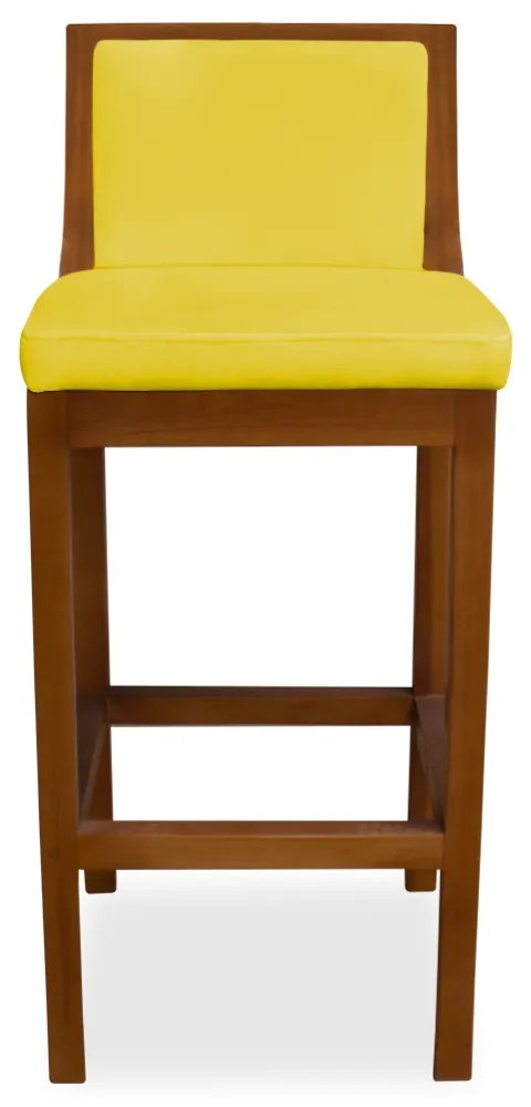 Banqueta Decorativa Josi Veludo Amarelo