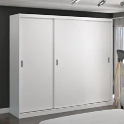 Guarda Roupa Casal 3 Portas de Correr 264cm Winter F04 Branco - Mpozen