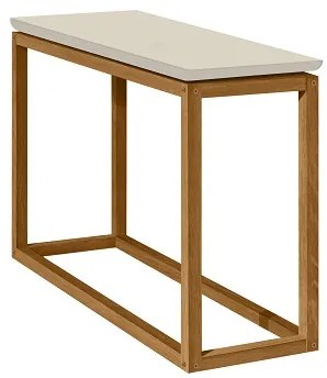 Mesa de Apoio Supreme Off White/Nature - Tebarrot Móveis