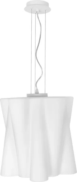 Pendente Vidro Branco Opalino 38Cm Teji