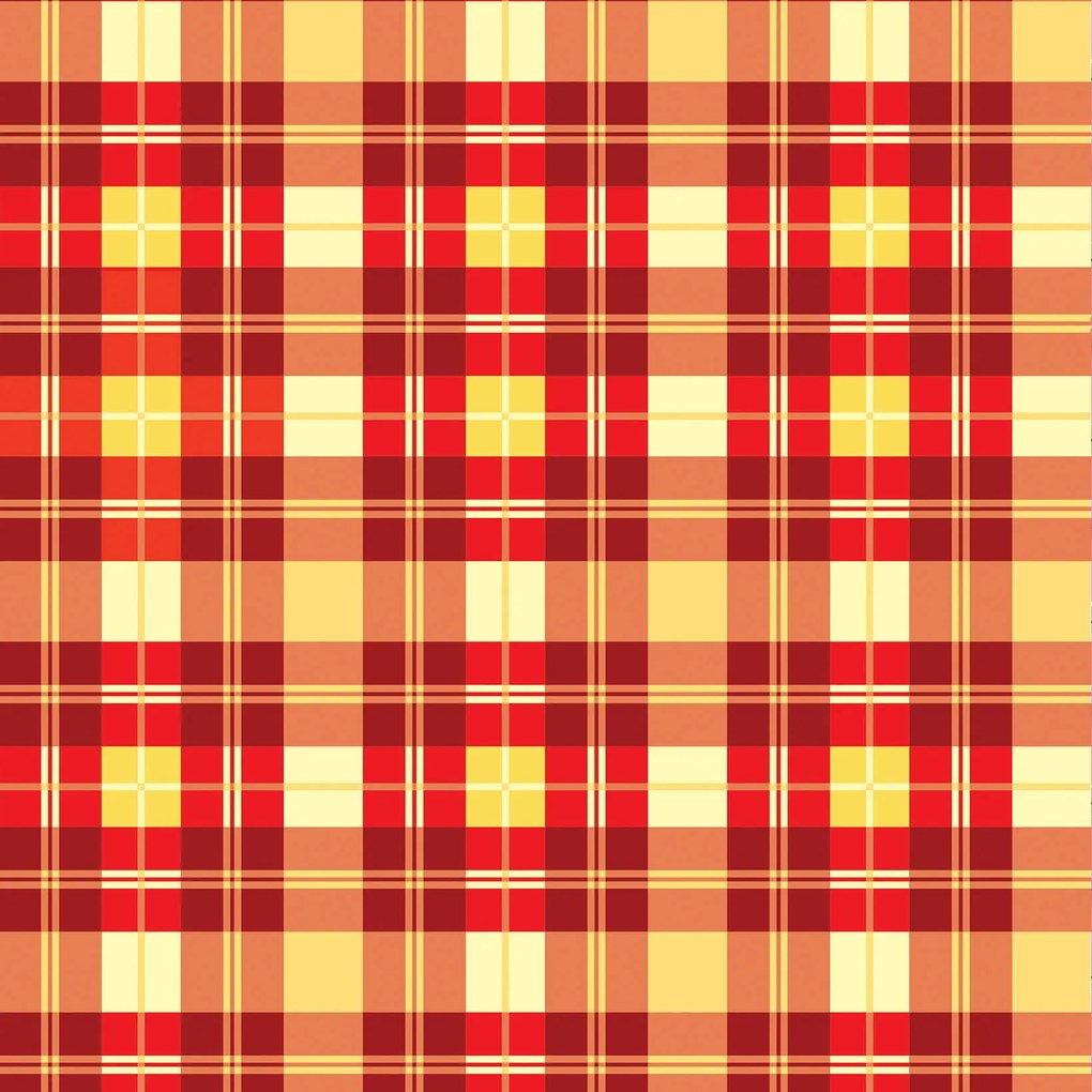 Papel de parede adesivo Xadrez Vermelho e Amarelo