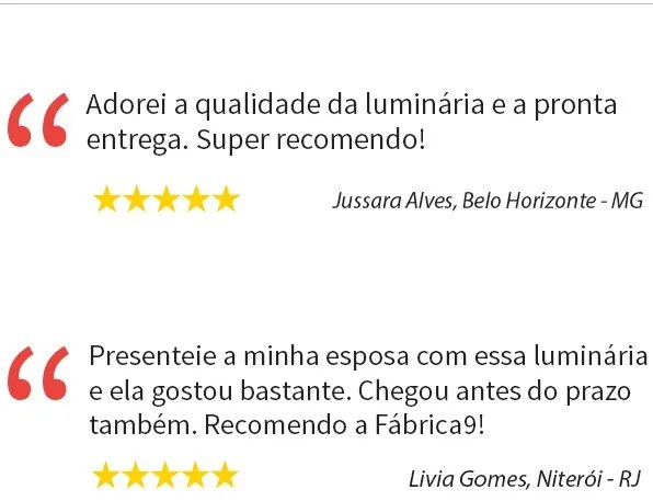 Luminária Fé