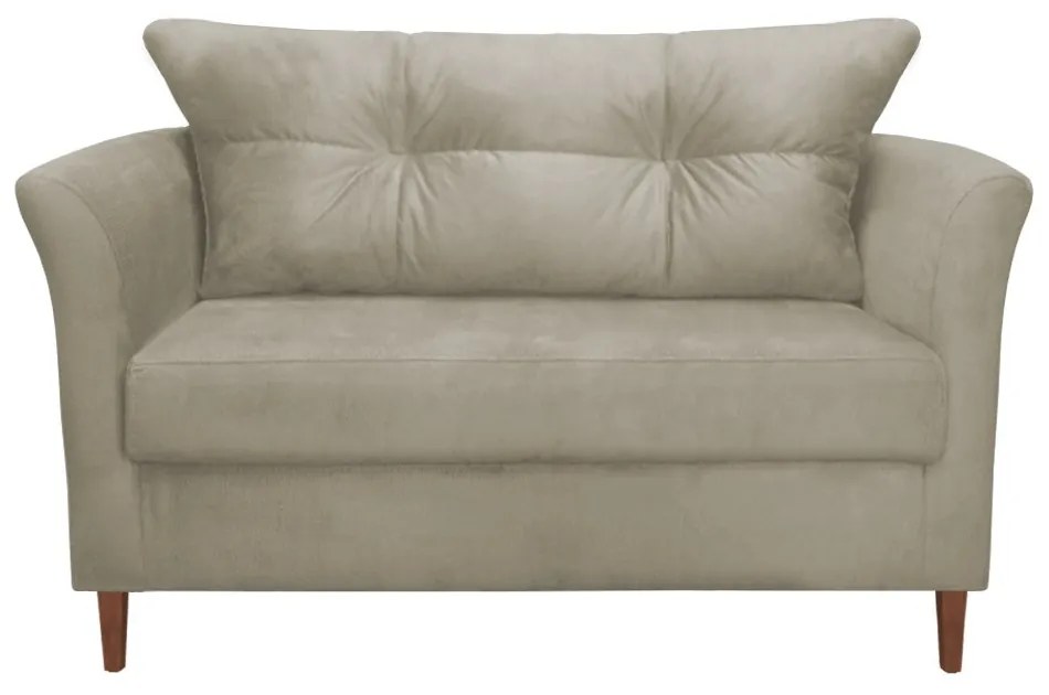 Namoradeira Ibis Decorativa 2 Lugares 1,35 m Recepção Quarto Sala Suede Nude