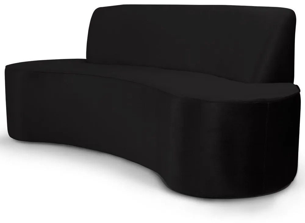 Sofá 3 Lugares Sala de Estar 180 cm Bélgica Veludo Preto G15 - Gran Belo