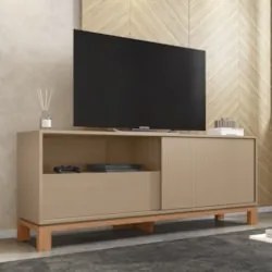 Rack Bancada Para TV 55 Pol 150cm Lucca Areia/Freijó C01 - Mpozenato
