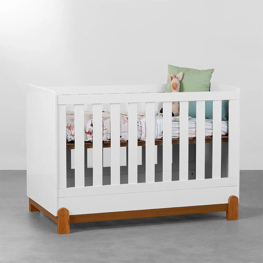 Berço Mini Cama Lotus - Branco Fosco