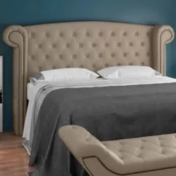 Cabeceira Cama Box Casal King 195cm Provença Z37 Linho Bege - Mpozenat