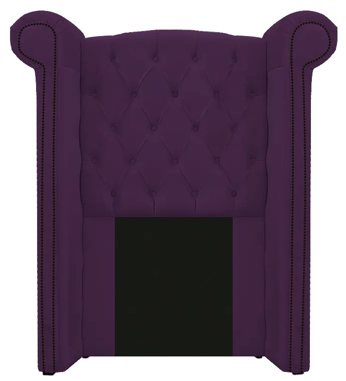 Kit Cabeceira e Calçadeira Veneza 100 cm Solteiro Suede Roxo - ADJ Decor