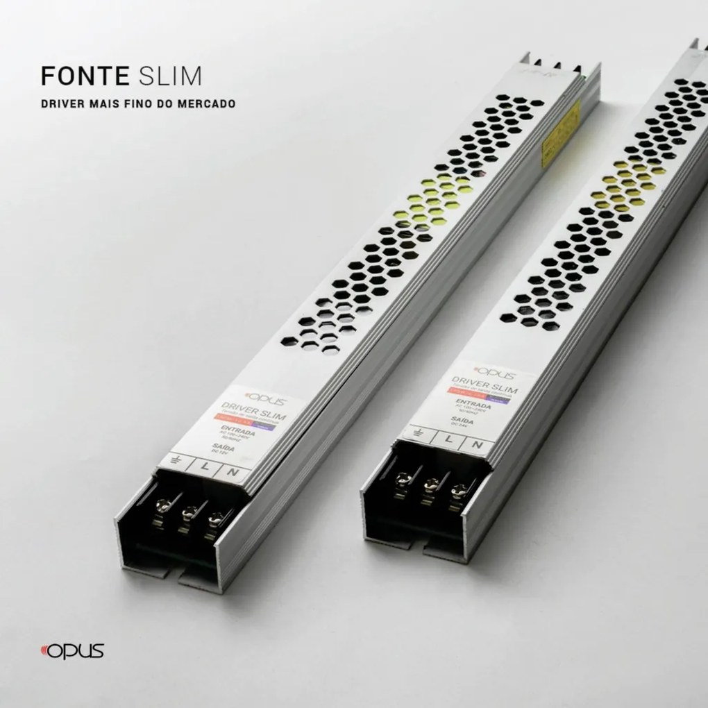Fonte Slim 150W 12,5A 12V/dc Bivolt Ip20 | Opus Ac 82604