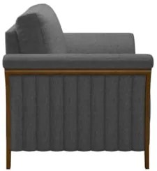 Kit 2 Poltronas Decorativas Sala de Estar 102cm Pés Madeira Roya Z32 L