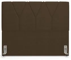 Cabeceira Cama Box Solteiro 100cm Aura Suede W01 Marrom - Mpozenato