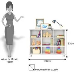 Nicho Organizador Multifuncional com Rodízios Toys Q01 Branco - Mpozen