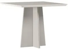 Mesa de Jantar Quadrada 90cm 4 Lugares Zuma Off White N02   - Mpozenat