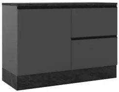 Balcão de Cozinha e Tampo 120cm Grace Grafite Z44           - Mpozenat