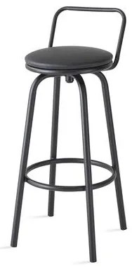Banqueta Compass Arcada Assento Dunas Preta 66 cm (ALT) - 55791 Sun House